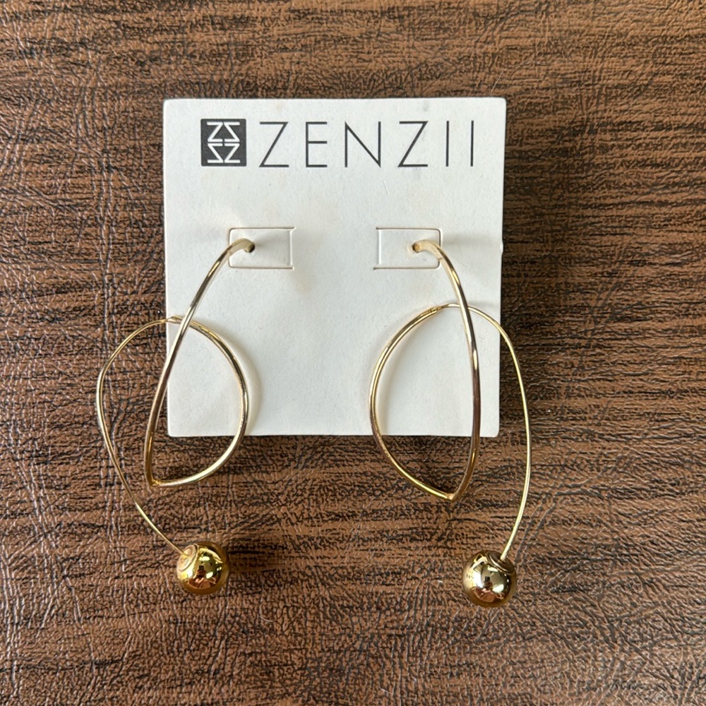 Zenzii Artistic Pull Through Earrings